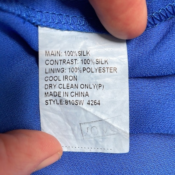 Seduce Midi Dress Silk Eyelet Blue Halterneck Sleeveless Open Back 2 - Picture 12 of 12